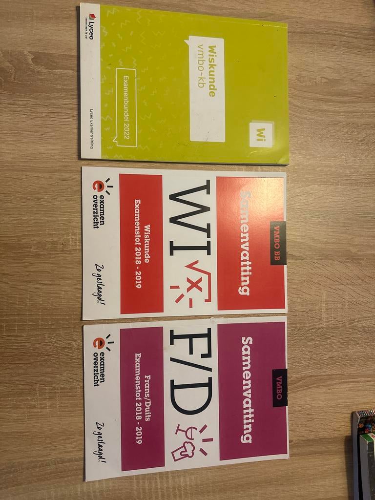 Examenbundel VMBO Wiskunde & Frans/Duits, Boeken, Schoolboeken, Ophalen, Zo goed als nieuw, VMBO, Overige vakken