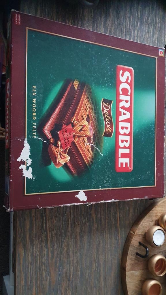 Matel scrabble de luxe met draaiplateau igst, Hobby en Vrije tijd, Gezelschapsspellen | Bordspellen, Ophalen of Verzenden, Gebruikt