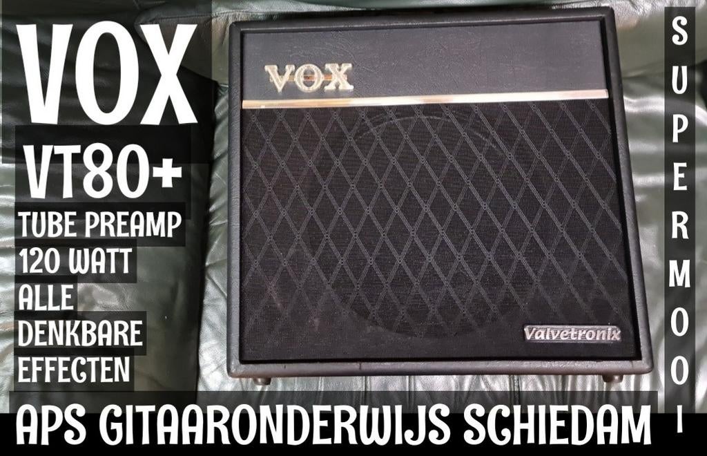 SUPERMOOIE VOX VT80+ GITAARCOMBO 120WT TUBE PREAMP, Ophalen of Verzenden, Nieuw, Gitaar, 100 watt of meer