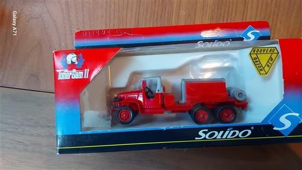Solido 3132 GMC Bache brandweer, Ophalen of Verzenden, Zo goed als nieuw, Bus of Vrachtwagen, Solido