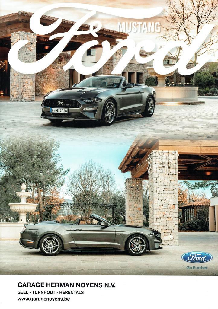 Folder Ford Mustang (Belgische uitgave - 2018), Boeken, Auto's | Folders en Tijdschriften, Zo goed als nieuw, Ford, Verzenden