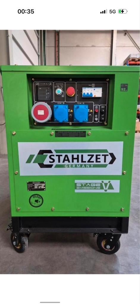 Stahlzet SZ-20kW Generator - nieuw bieden vanaf 85% korting, Doe-het-zelf en Verbouw, Aggregaten, Elektrisch startend, Dieselolie