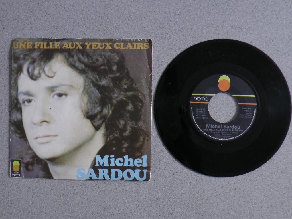Michel Sardou - Une fille aux jeux claires VINYL SINGLE, Cd's en Dvd's, Vinyl Singles, Gebruikt, 7 inch, Single, Ophalen of Verzenden