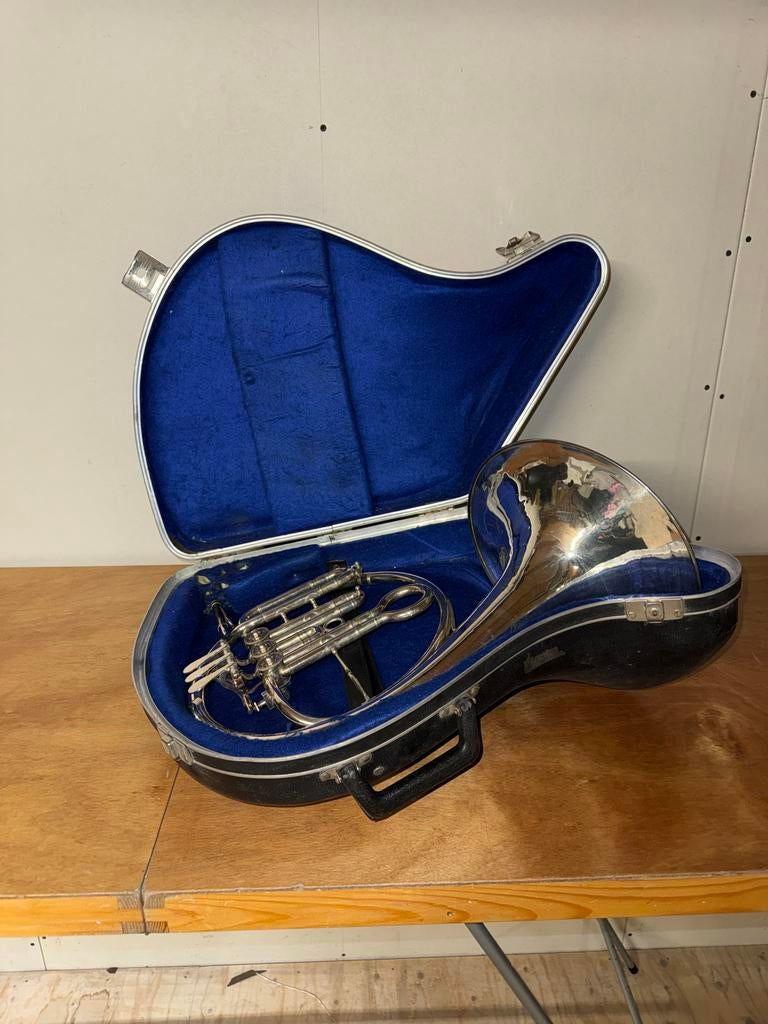 Miraphone Waldkraiburg 979H Hoorn, Muziek en Instrumenten, Ophalen, Gebruikt, Althoorn of Eshoorn, Met koffer