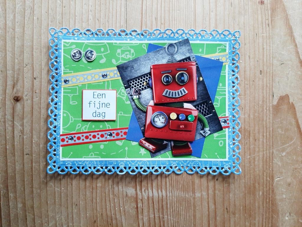 Stans kaart opleg met 3d plaatje robot, Ophalen of Verzenden, Nieuw, Overige thema's
