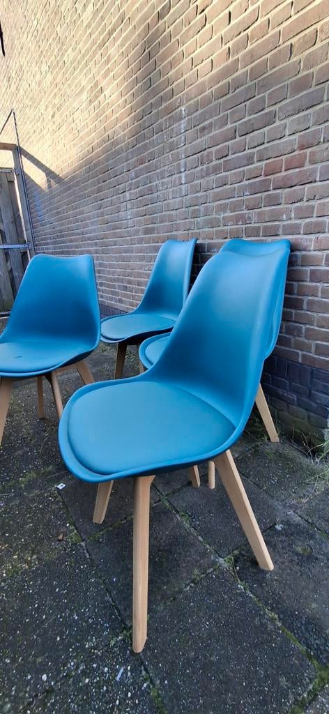 Blauwe Kuipstoelen - zo goed als nieuw, Blauw, Nieuw, Vier, Modern