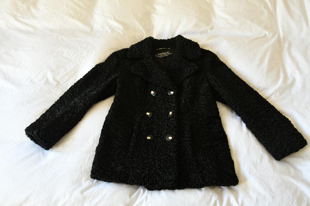 Echt Perzisch jasje - vintage, Maat 38/40 (M), Swakara, Zwart, Ophalen of Verzenden