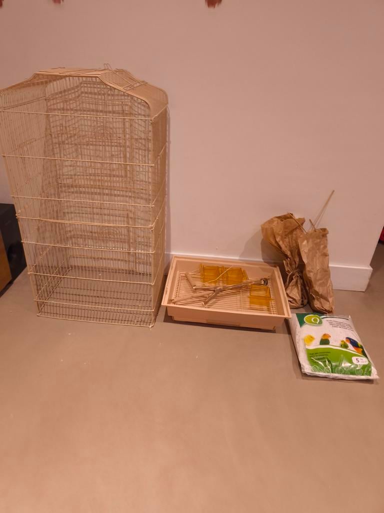 Vogelkooi incl accesoires, Ophalen, Metaal, Vogelkooi