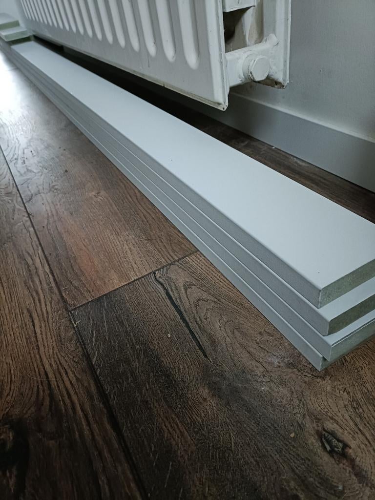 Witte MDF Plinten - Zo goed als nieuw, Ophalen, Zo goed als nieuw, Mdf, 150 tot 200 cm
