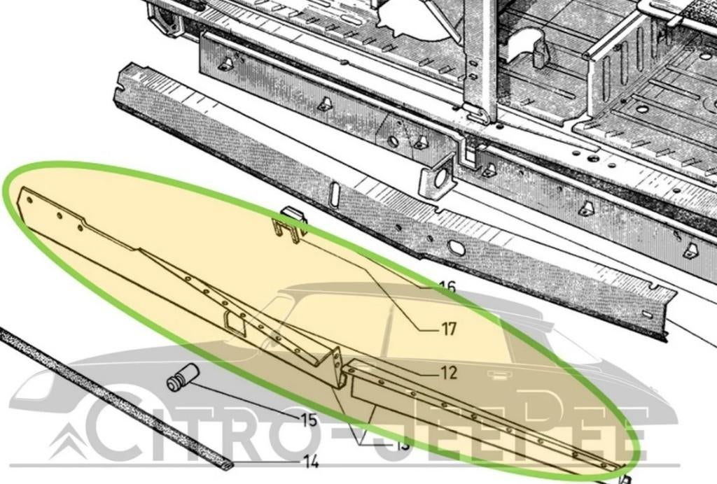 Dorpelplaten Mat ID & DS RVS Citroen ID DS Berline en Break, Citroën, JeePee, Nieuw, Ophalen of Verzenden