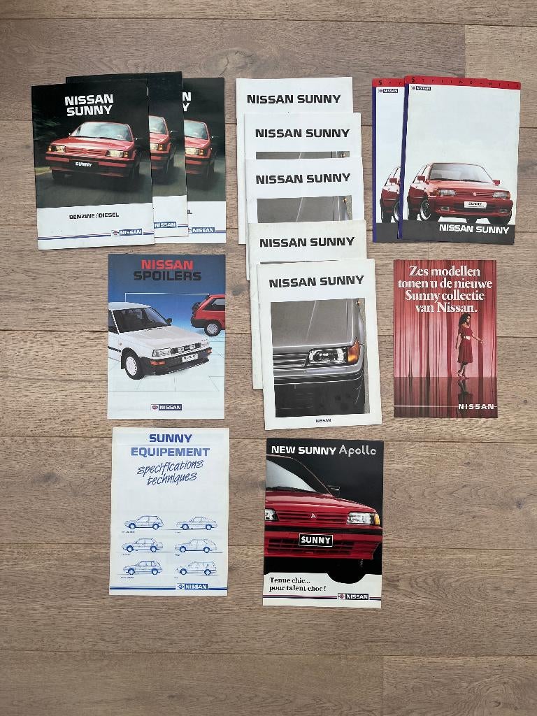 NISSAN SUNNY FOLDERS, Ophalen of Verzenden, Gelezen, Nissan