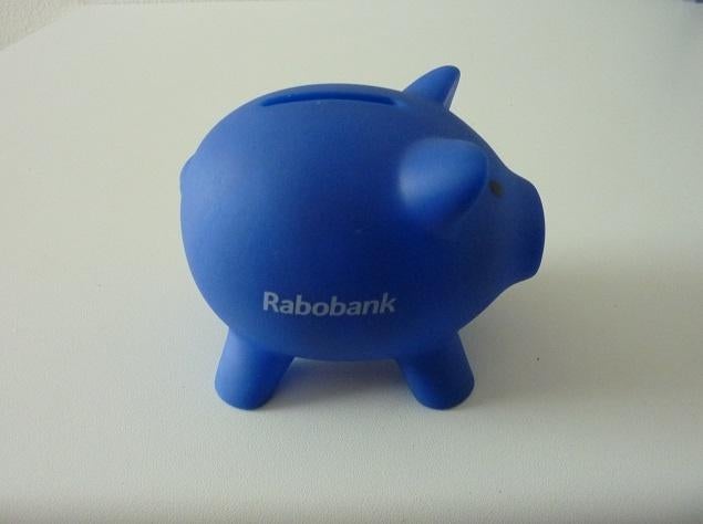 nieuw RABO spaarpot blauw retro, Ophalen, Nieuw, Gebruiksvoorwerp