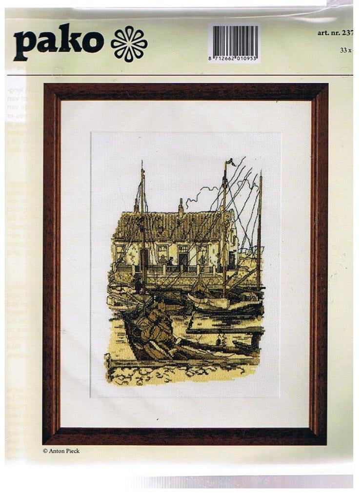 Cado anton pieck borduurpakket, vissershuis, Ophalen of Verzenden, Nieuw, Handborduren, Borduurpakket