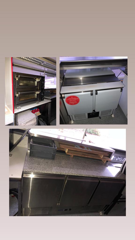 Pizza oven + koelwerkbank + saladette, Ophalen, Gebruikt, Overige typen