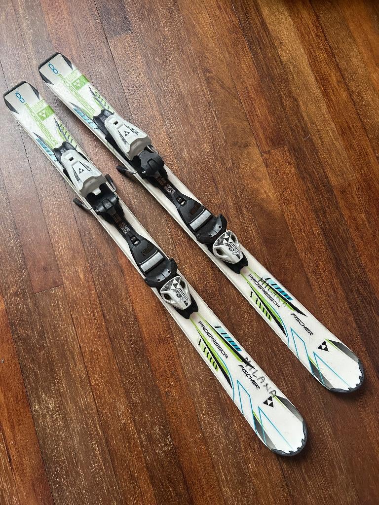Fischer Pro Progressor kinder ski’s, bindingen, gewaxed, Ophalen, 100 tot 140 cm, Carve, Ski's