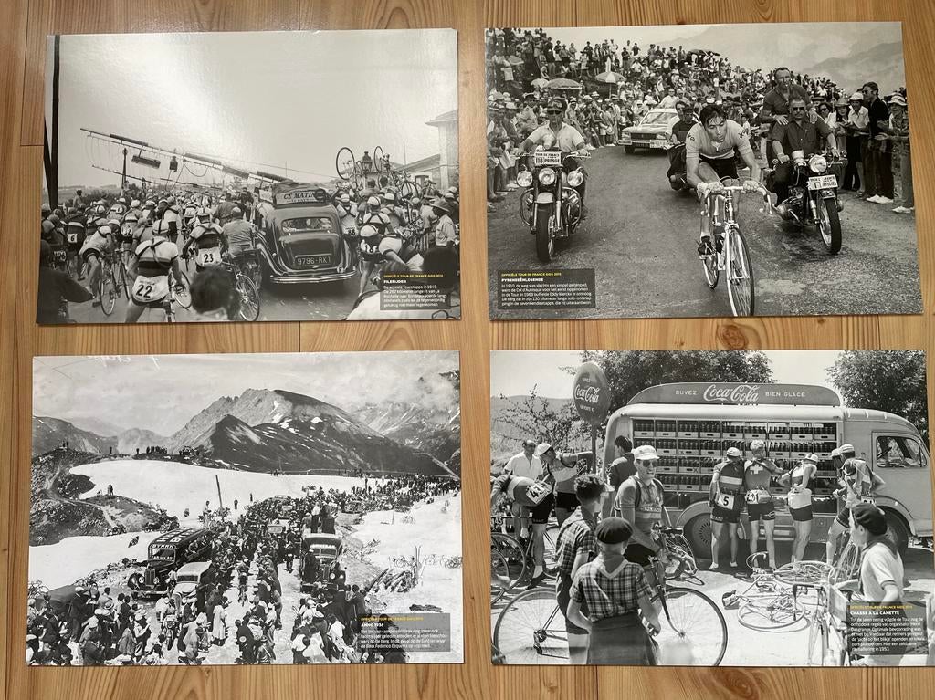 Vier oude prenten uit de Tour de France Gids 2015, Ophalen, Zo goed als nieuw, Overige typen