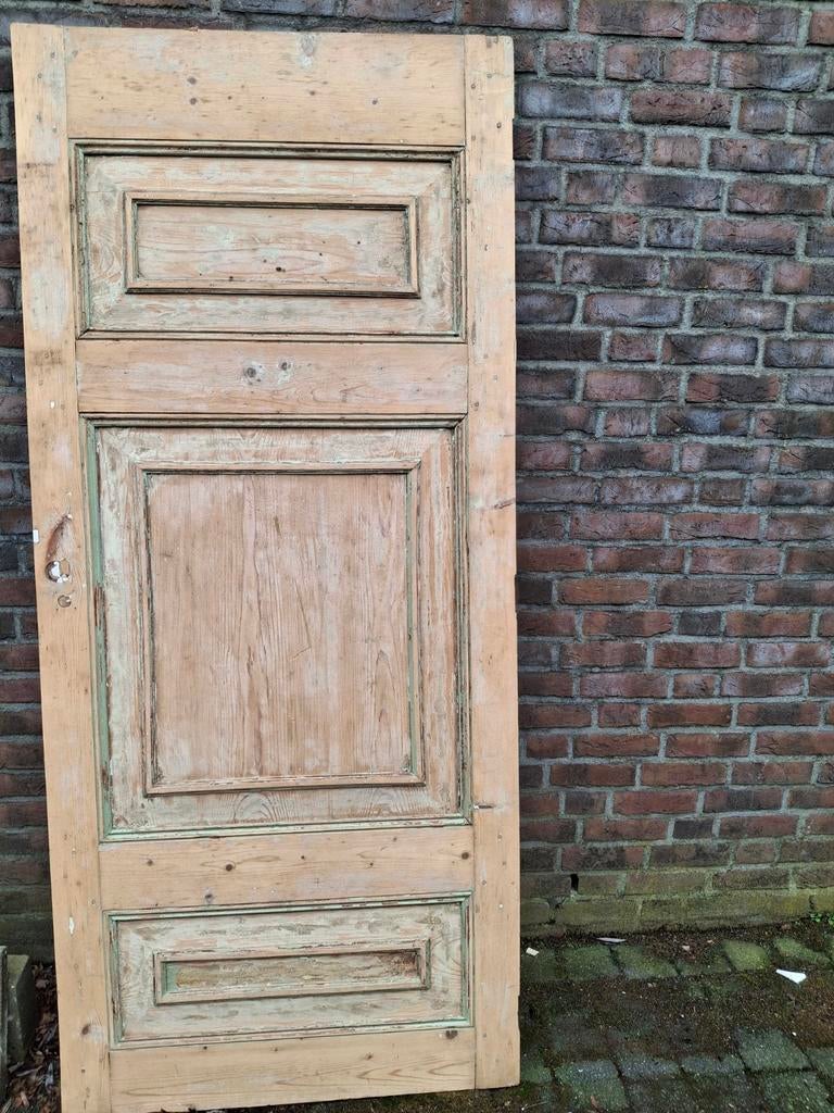 Grenen paneeldeur, Doe-het-zelf en Verbouw, Ophalen, Gebruikt, Binnendeur, 200 tot 215 cm