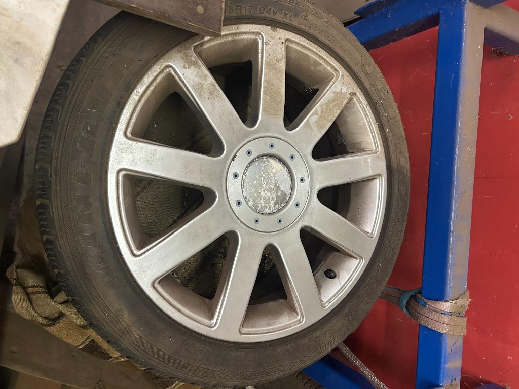 Set van 4 17" Audi velgen met winterbanden, Ophalen, Gebruikt, Velg(en), 17 inch