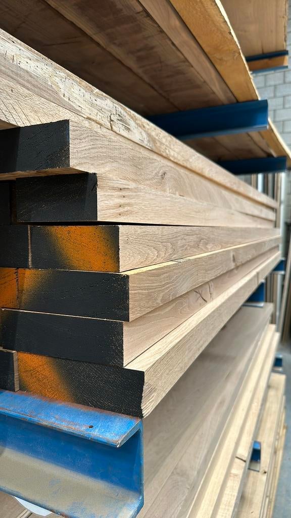 Eiken 49 en 25mm geschaafd, black walnoot 50mm, Doe-het-zelf en Verbouw, Hout en Planken, Ophalen, Minder dan 25 mm, Eiken, Zo goed als nieuw