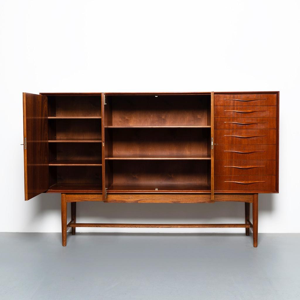 Vintage Deens Dressoir in teakhout, Huis en Inrichting, Ophalen, Gebruikt, 150 tot 200 cm, Teakhout