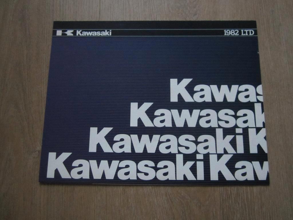 Kawasaki KZ 440 550 750 1000 LTD brochure folder 1982, Ophalen of Verzenden, Kawasaki