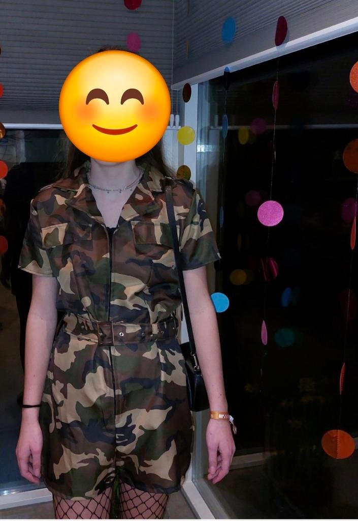 Leger jurk maat xs, Carnaval, Ophalen of Verzenden, Zo goed als nieuw, Kleding