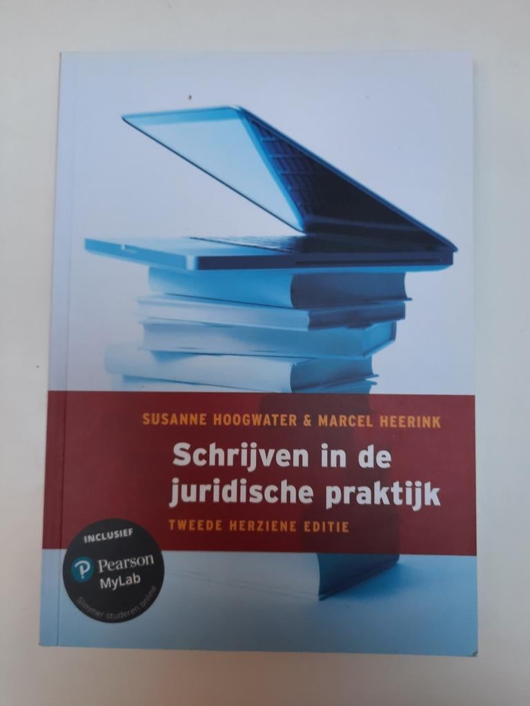 Schrijven in de juridische praktijk - 2e herziene editie, Zo goed als nieuw, Susanne Hoogwater & Marcel Heerink, Alpha, HBO