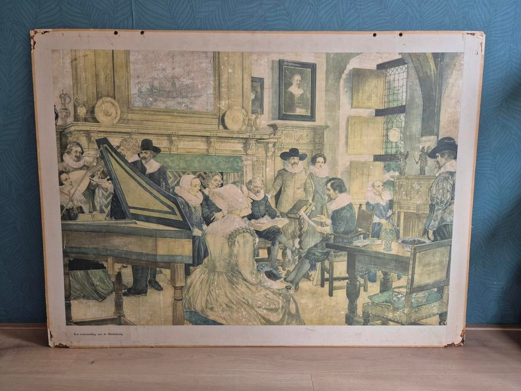 Schoolplaat: Een Zomermiddag met de Muiderkring, Ophalen, Geschiedenis