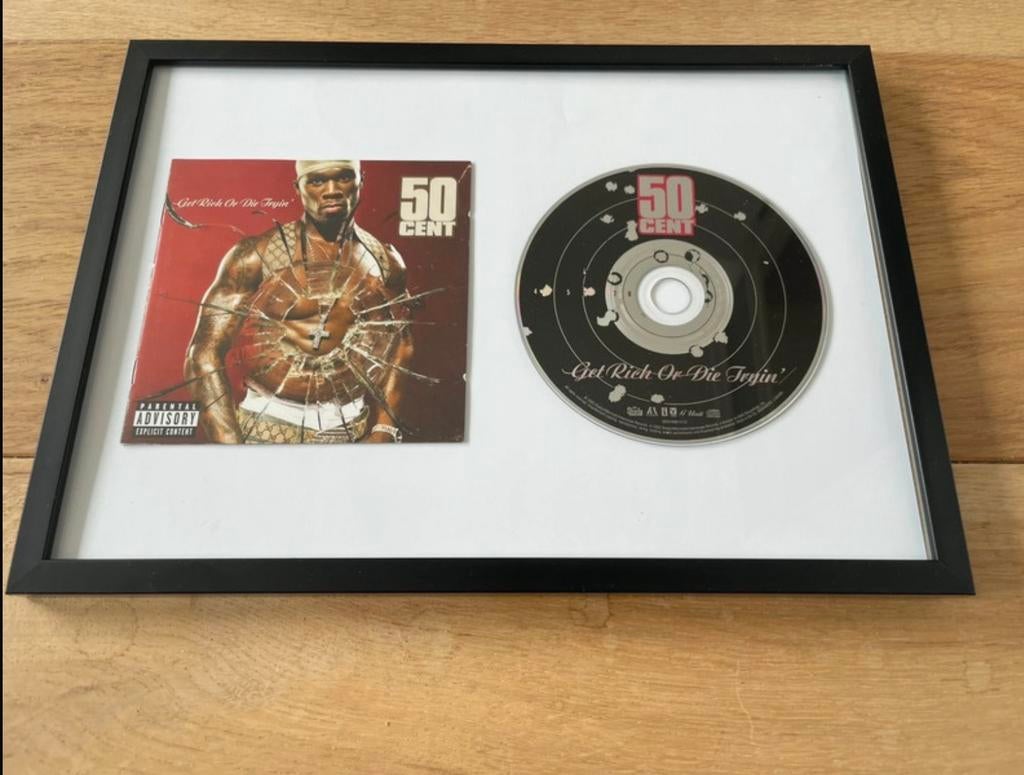 50 Cent - Get Rich Or Die Tryin' Ingelijste CD, Ophalen of Verzenden, 2000 tot heden, Zo goed als nieuw