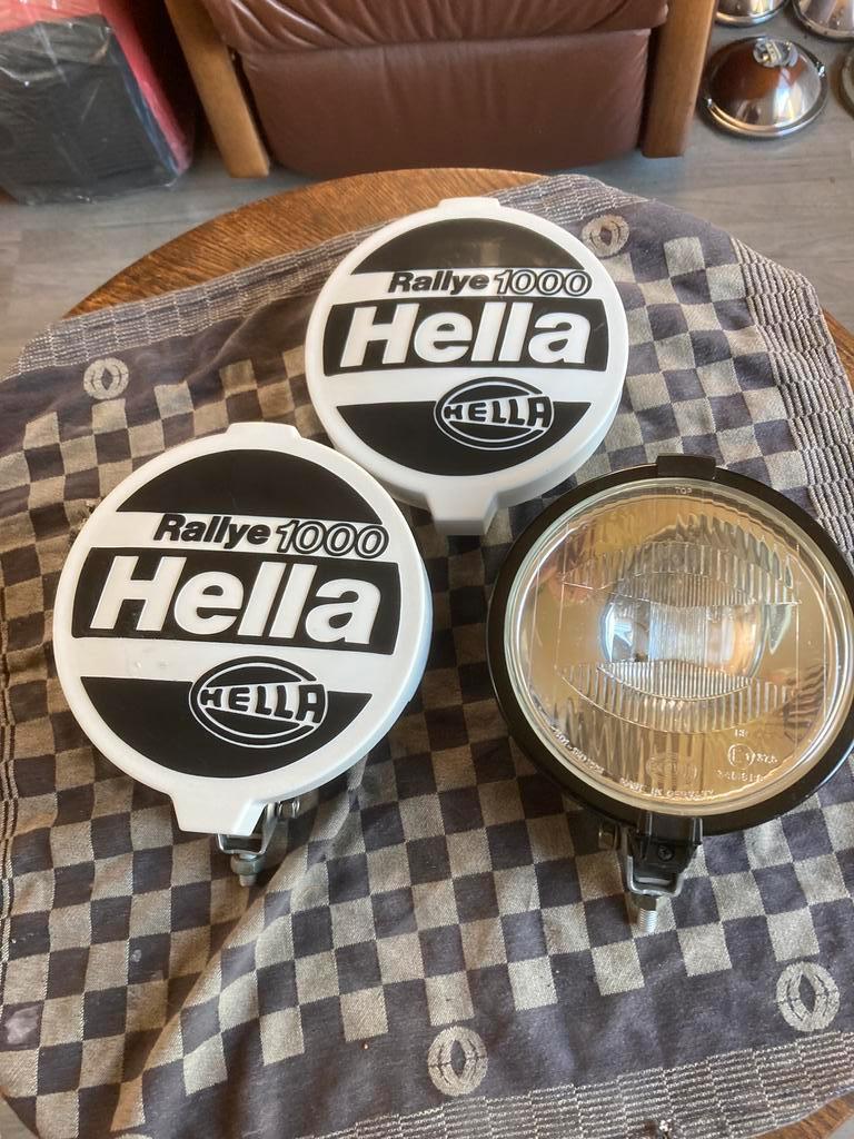 Oldtimer 2 Hella verstralers Rallye 1000 met covers, Auto-onderdelen, Verlichting, Ophalen of Verzenden, Gebruikt
