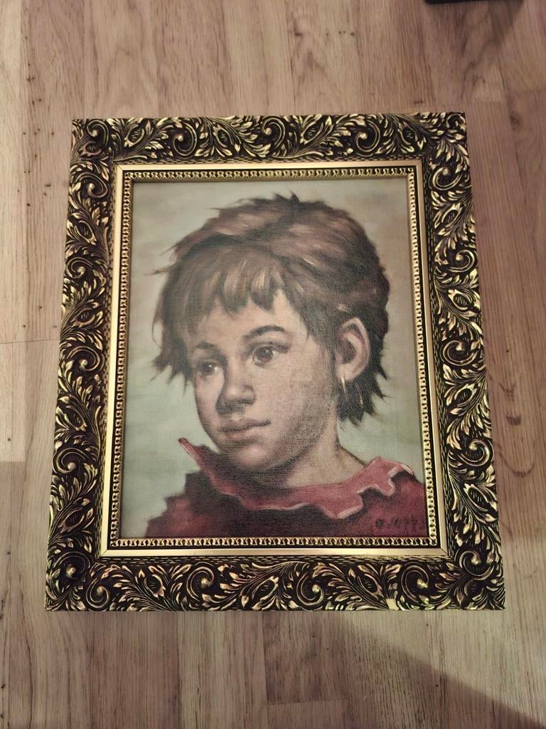 Olieverfschilderij zigeunermeisje, Ophalen of Verzenden