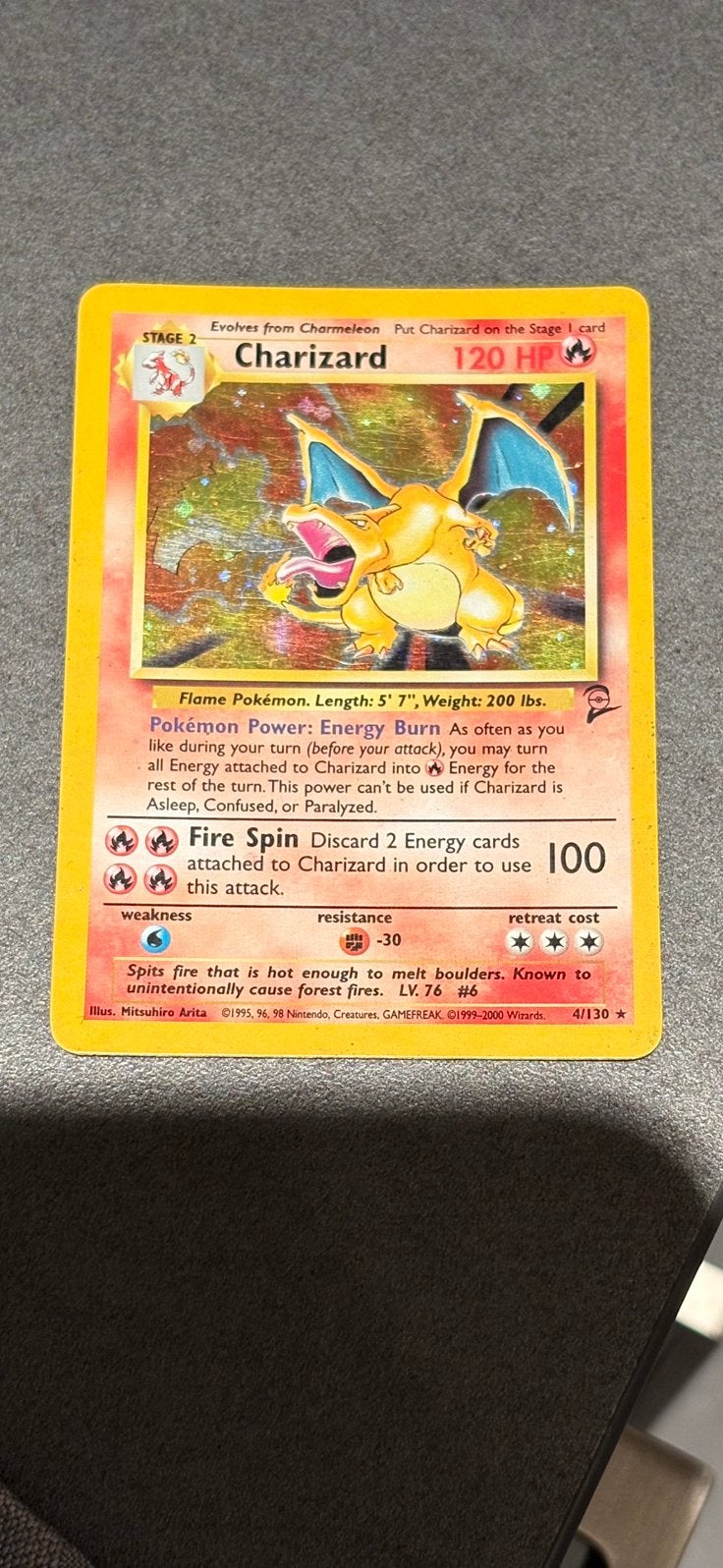Charizard 4/130 - Base Set 2, Ophalen of Verzenden, Gebruikt