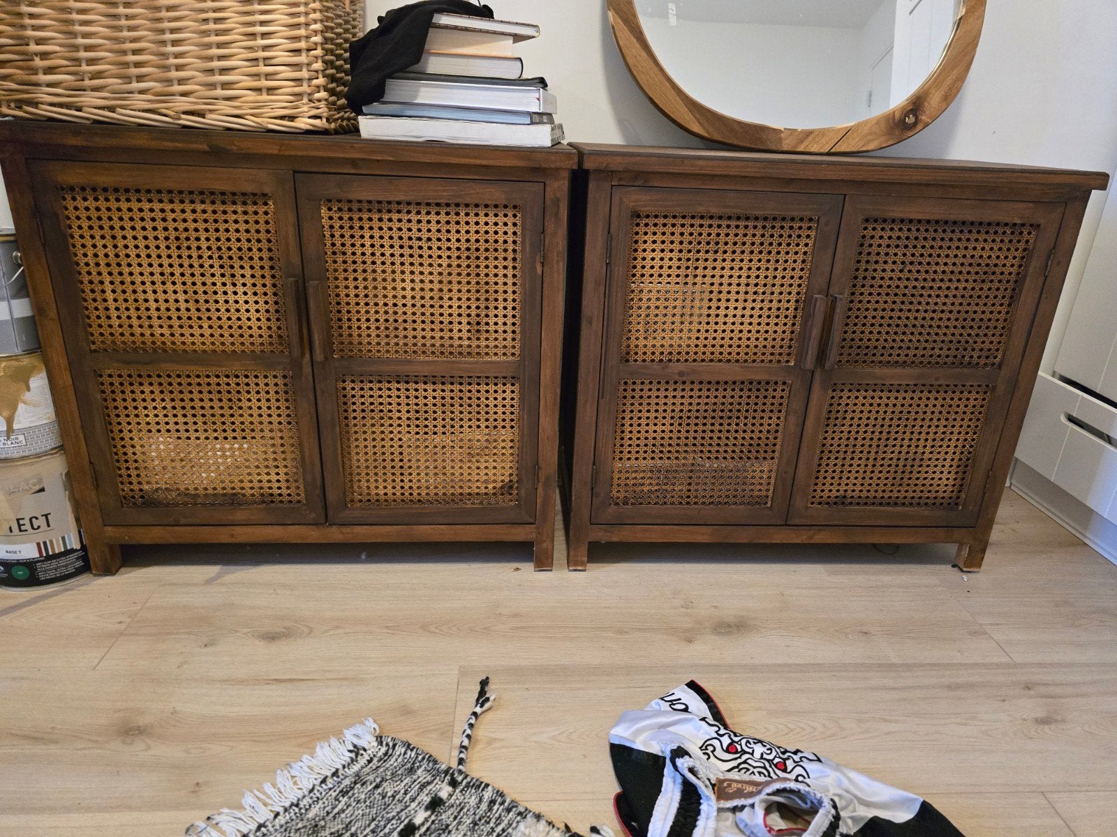 Set van 2 Xenos Bandung rotan dressoirs/kasten, Huis en Inrichting, Ophalen of Verzenden