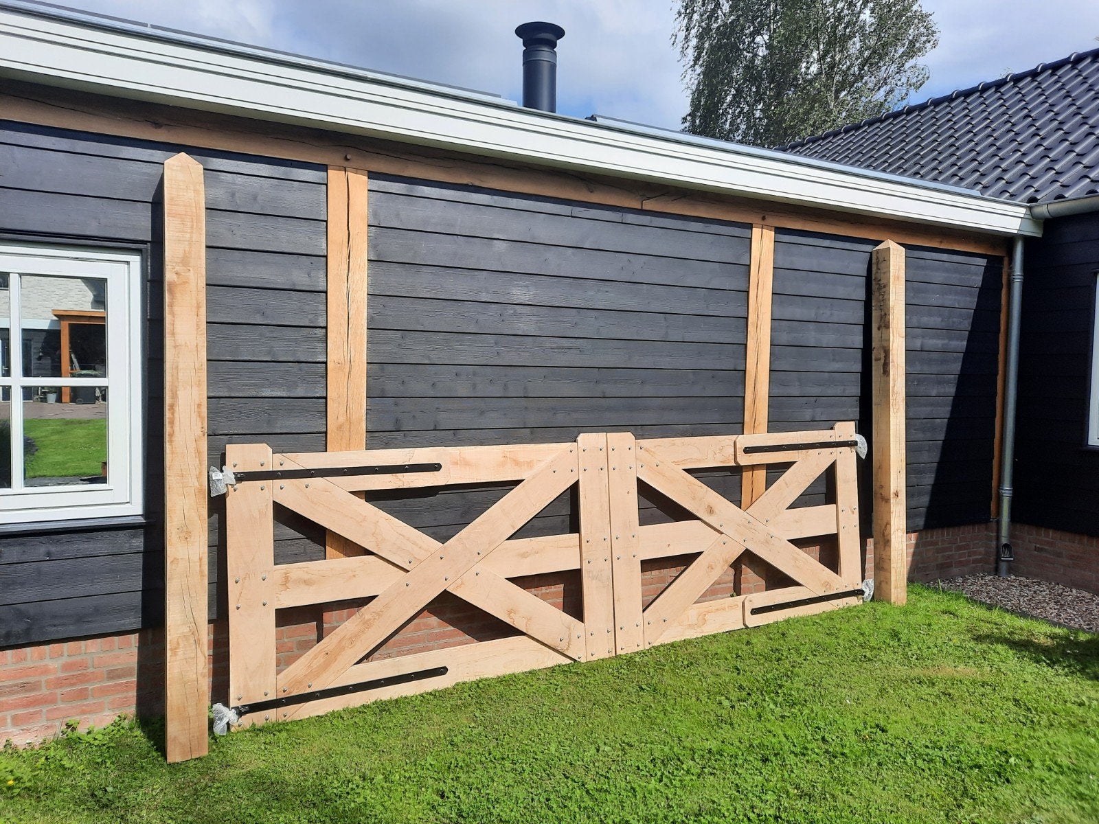 eikenhouten landhekken te koop beste prijs en kwaliteit, Ophalen, Nieuw, 150 tot 200 cm, Hout