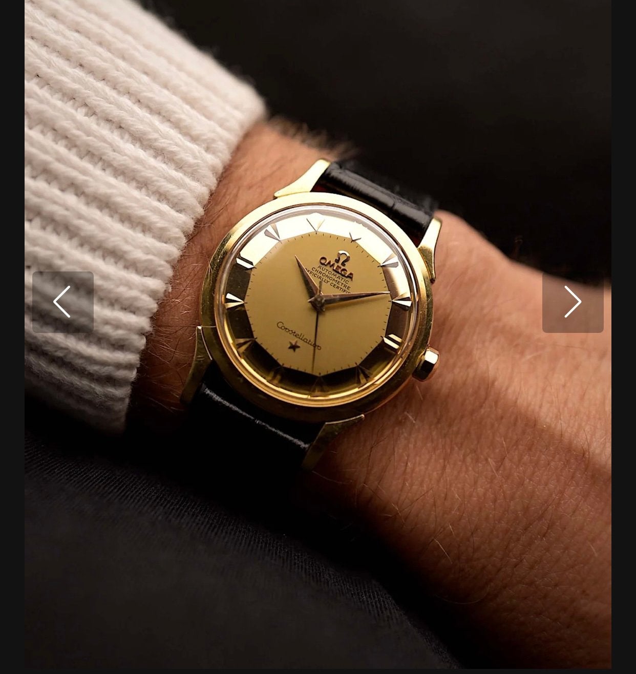 Gezocht omega constellation pie pan, Ophalen, Staal, Omega, 1960 of later