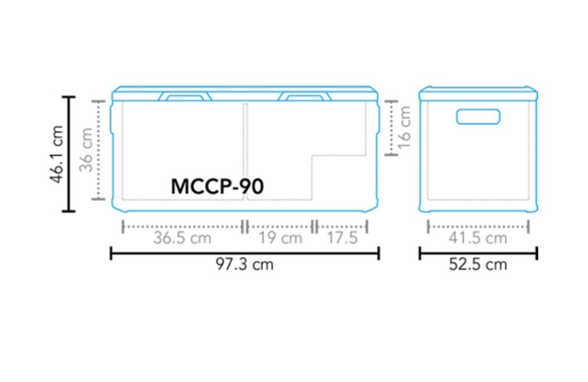 Mestic MCCP-90 Compressor Koelbox - 90L Dual Zone, Ophalen of Verzenden, Zo goed als nieuw, Koelbox, Compressor
