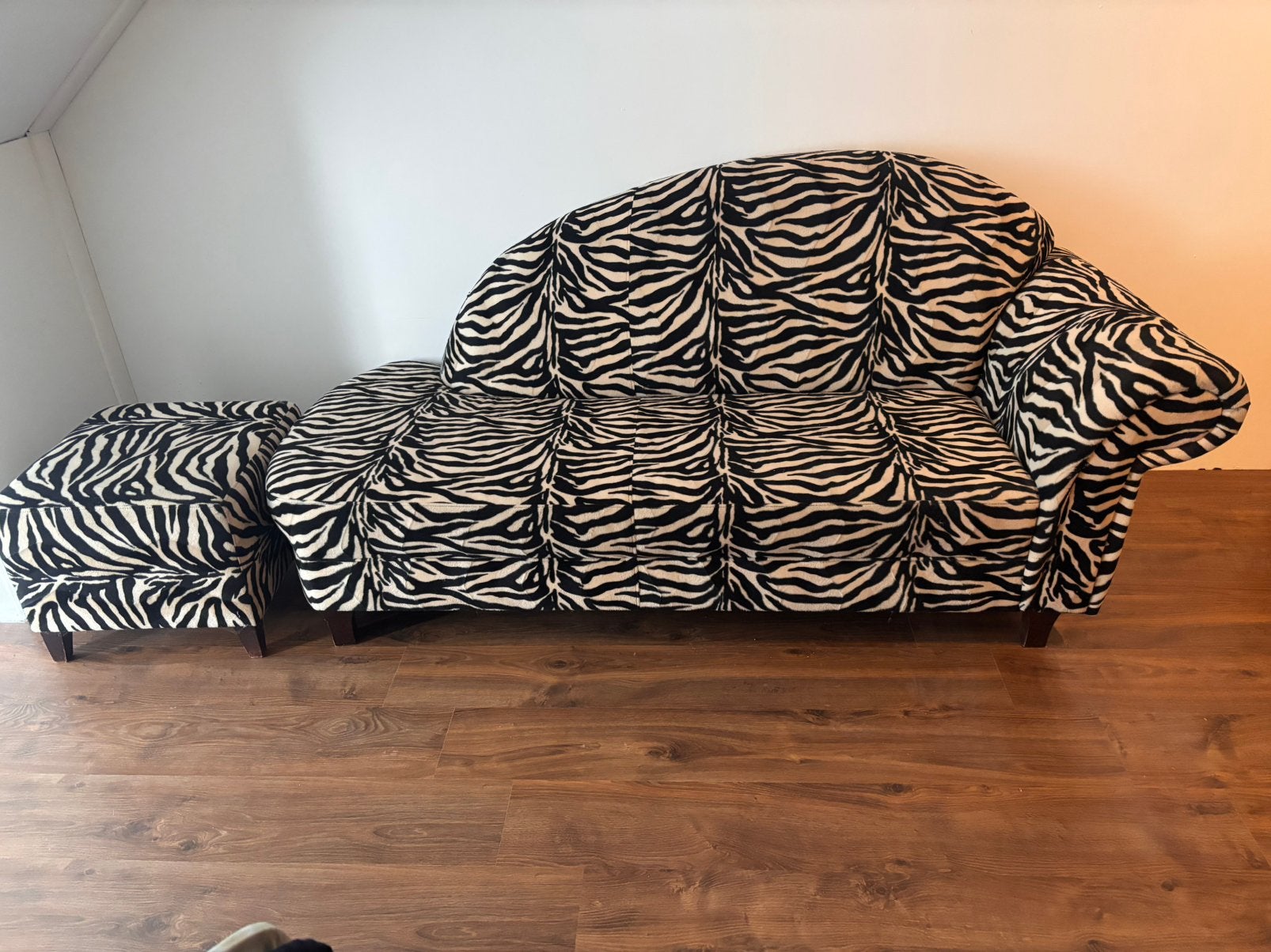 Zebra print canapé, Ophalen, Zo goed als nieuw, Tweepersoons, 150 tot 200 cm