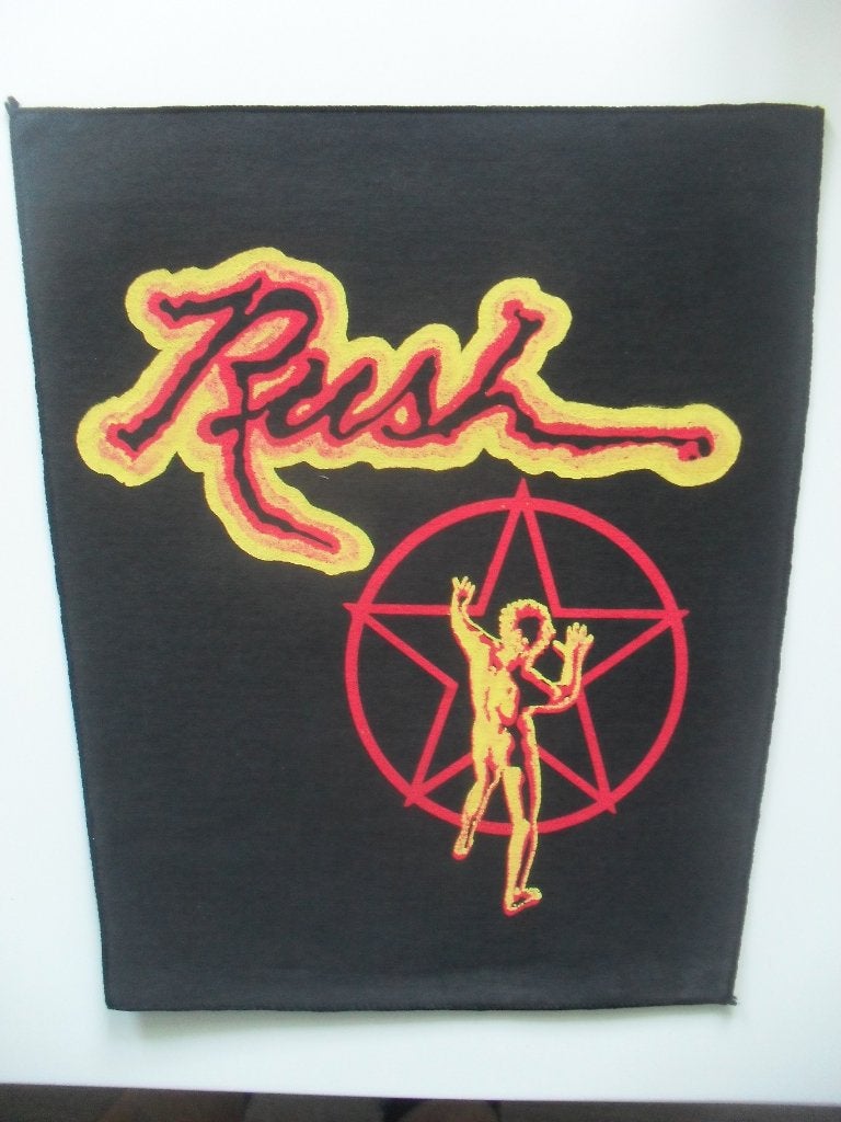 Rush muziek back patch GROOT embleem kleding vintage, Verzamelen, Ophalen of Verzenden, Zo goed als nieuw, Kleding