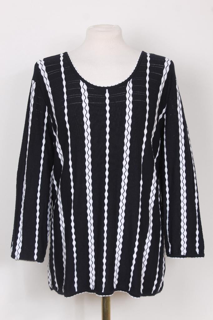 Lente! Katoenen trui Leo & Ugo maat 44, Kleding | Dames, Truien en Vesten, Zo goed als nieuw, Maat 42/44 (L), Zwart, Ophalen of Verzenden