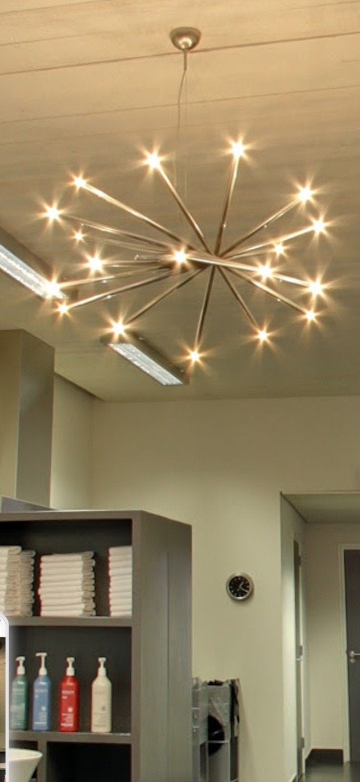 Moderne Sputnik Kroonluchter - Stijlvolle Sterrenhemel Lamp, Ophalen, Modern, Sputnik, Sterrenhemel, Overige fittingen, Zo goed als nieuw