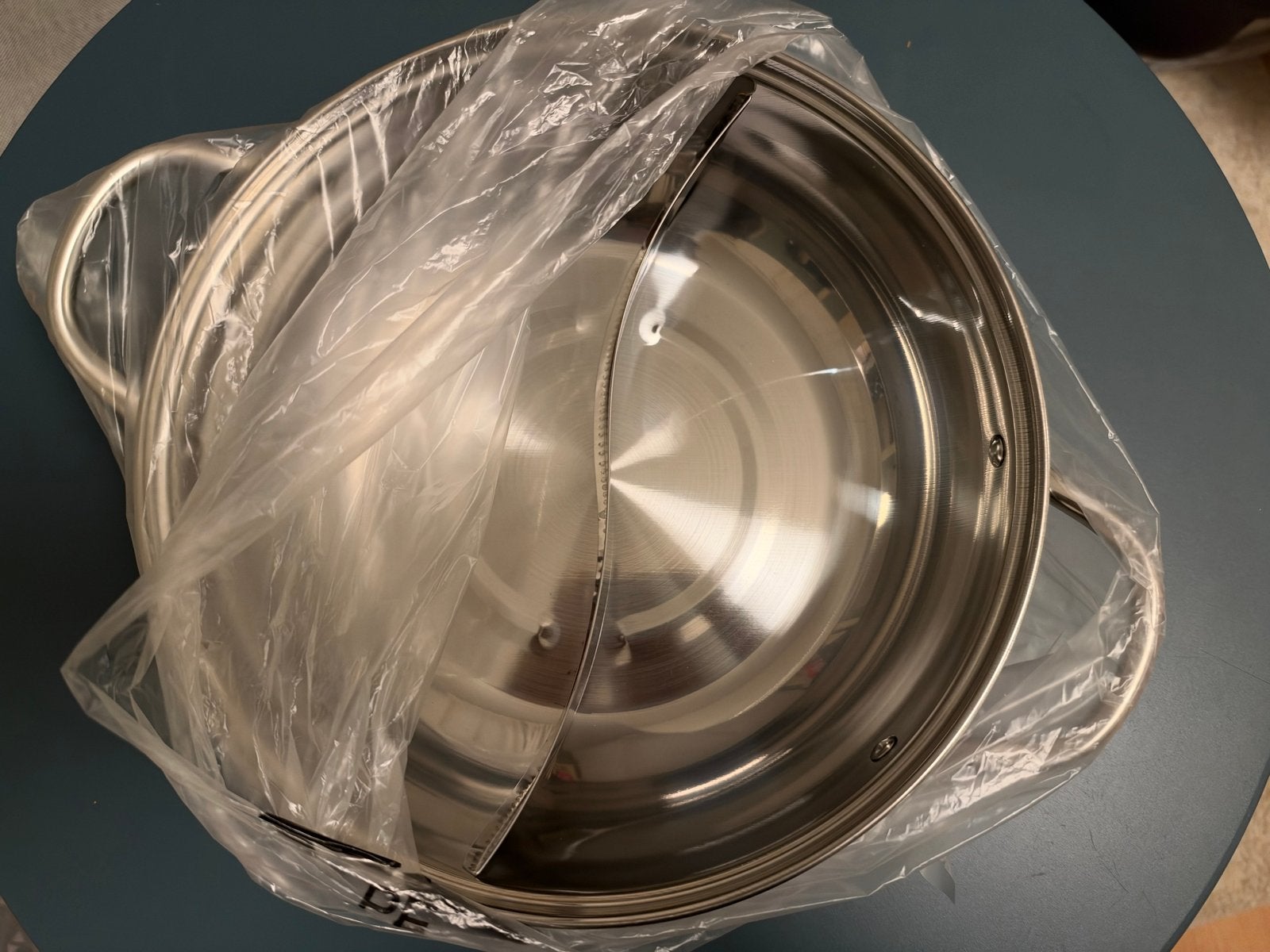 Aziatische Hotpot Pan met 2 Vakken - Inductie Geschikt, Nieuw, Ophalen of Verzenden, Rvs, Kookpan