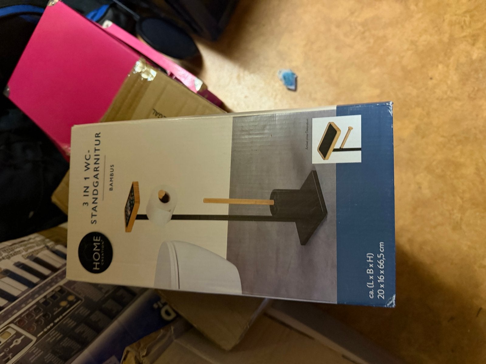 WC rol houder met telefoonhouder en borstel - 3-in-1, Toilet-accessoire, Meerkleurig, Overige merken, Nieuw