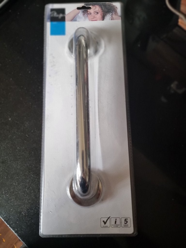 Nieuwe Plieger badgreep/wandgreep 30 cm, Ophalen of Verzenden, Nieuw, Chroom, Bad