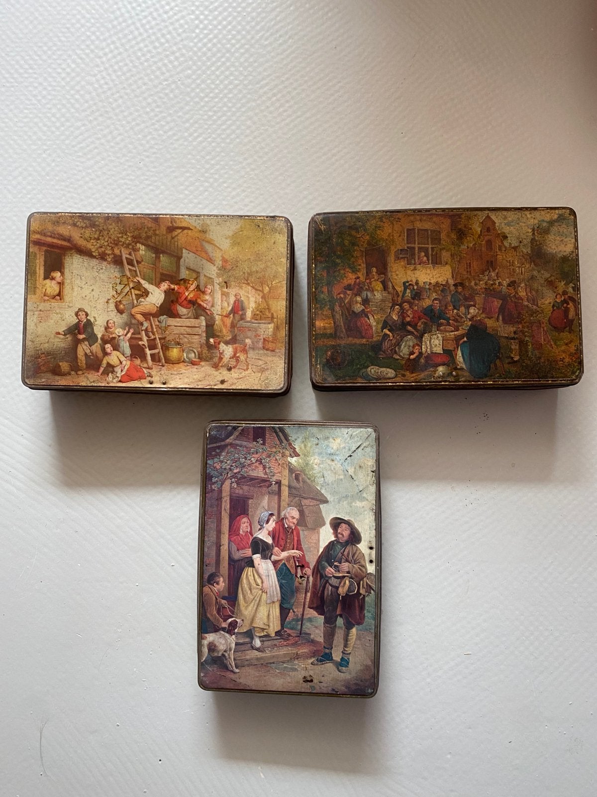Antieke blikken Chocolat Jacques en Des Beukelaer Frères, Ophalen, Gebruikt, Overige