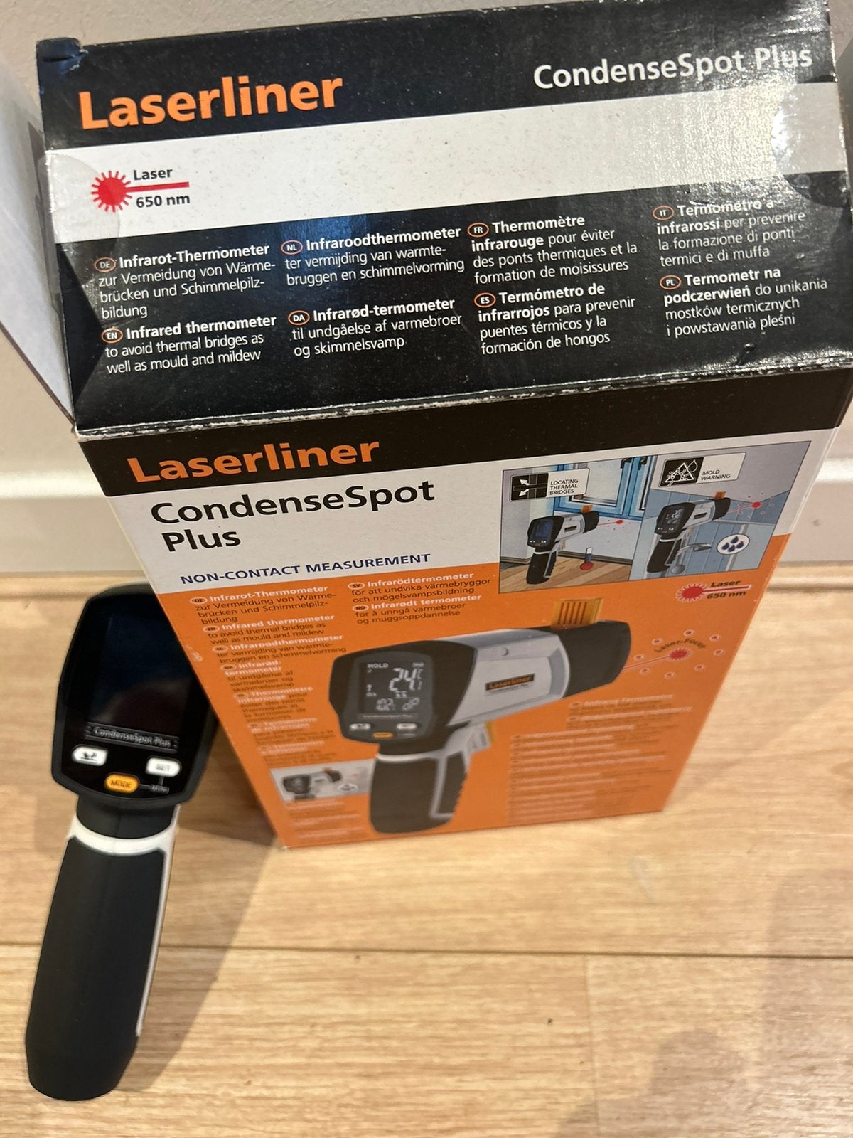 Laserliner infrarood thermometer en vochtmeter, Ophalen of Verzenden, Nieuw, Afstand
