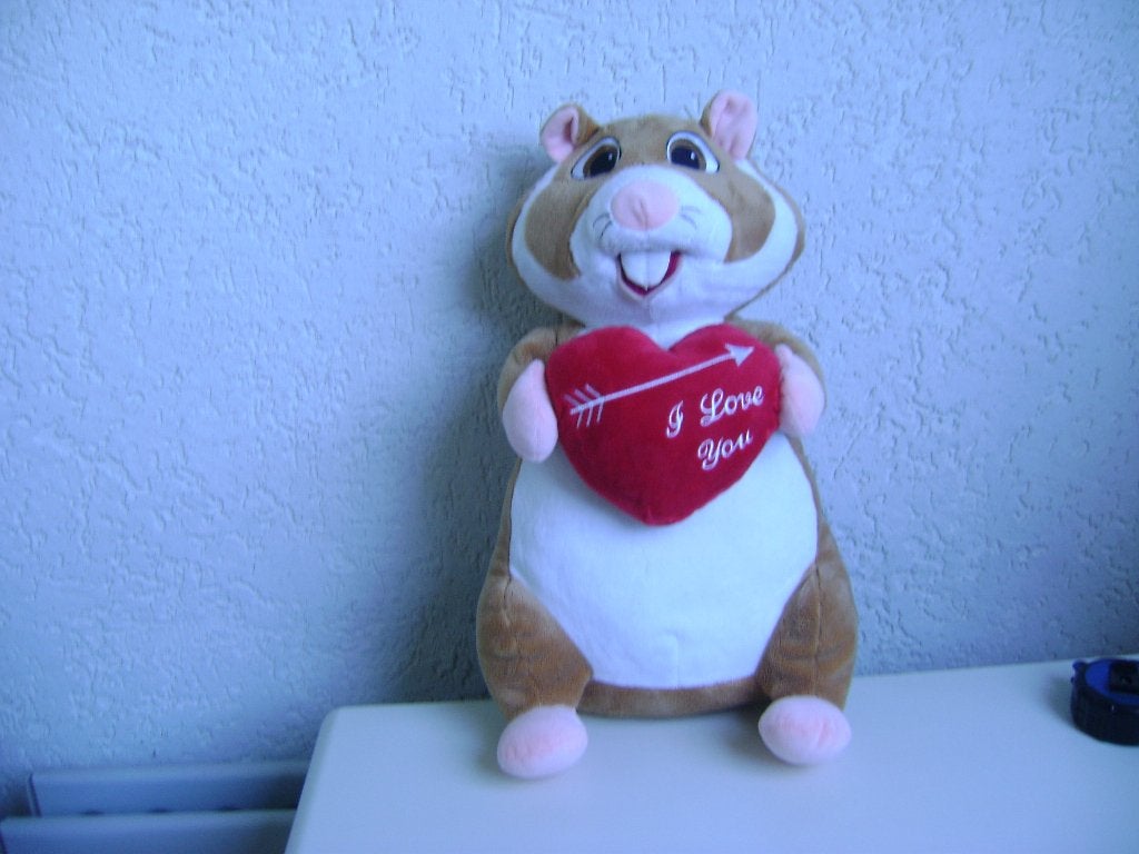 grote ah hamster met rood hart van 41hoogx 22cm breed, Verzamelen, Supermarktacties, Albert Heijn, Ophalen of Verzenden