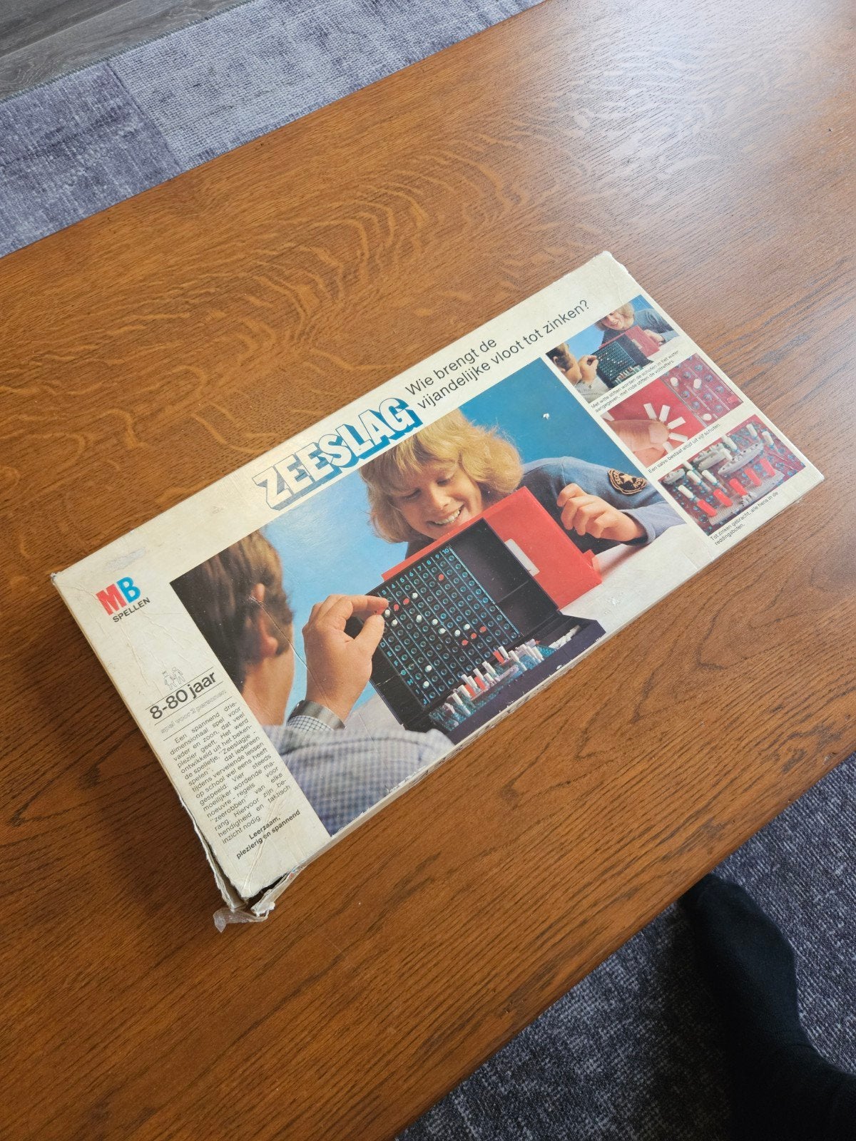 MB Zeeslag uit 1972 - Goede staat (doos beschadigd), Een of twee spelers, Ophalen of Verzenden, Gebruikt, MB Spellen