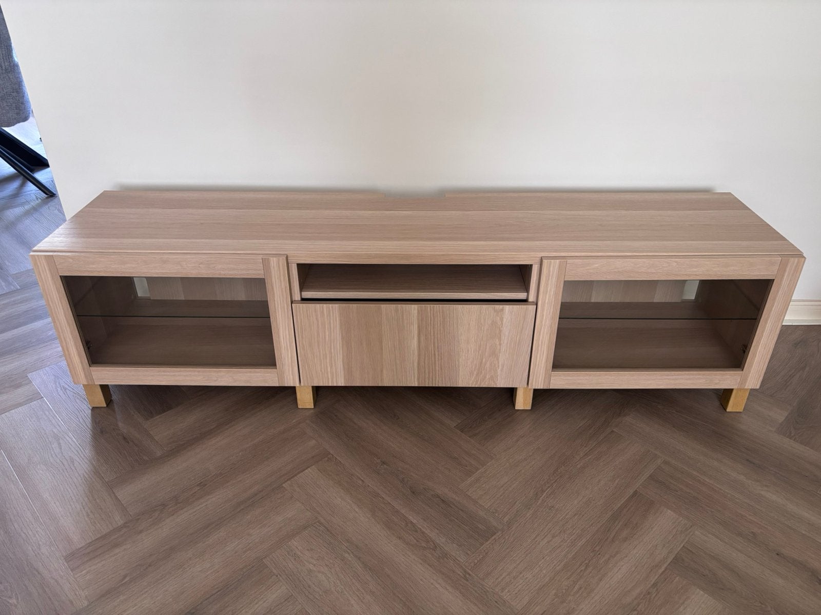 Tv meubel/kast Besta zo goed als nieuw 180 cm, Ophalen, 150 tot 200 cm, Zo goed als nieuw, Minder dan 100 cm