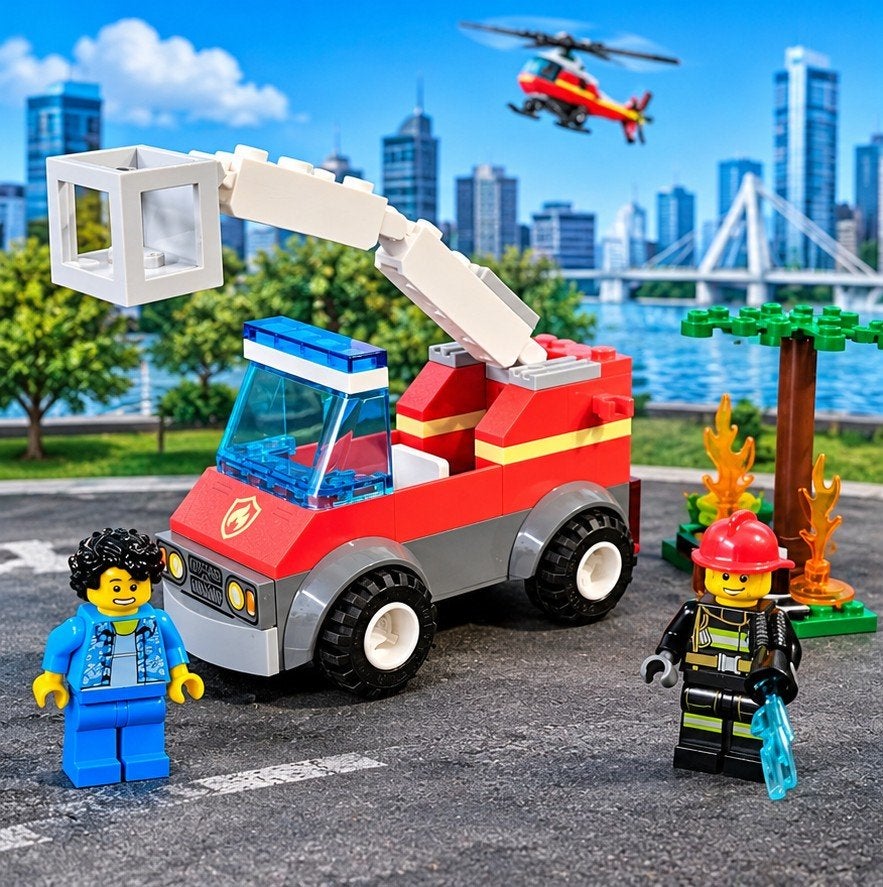 LEGO City 60212 – Brandweer bij barbecue – Met 2 minifiguren, Ophalen of Verzenden, Zo goed als nieuw, Overige merken