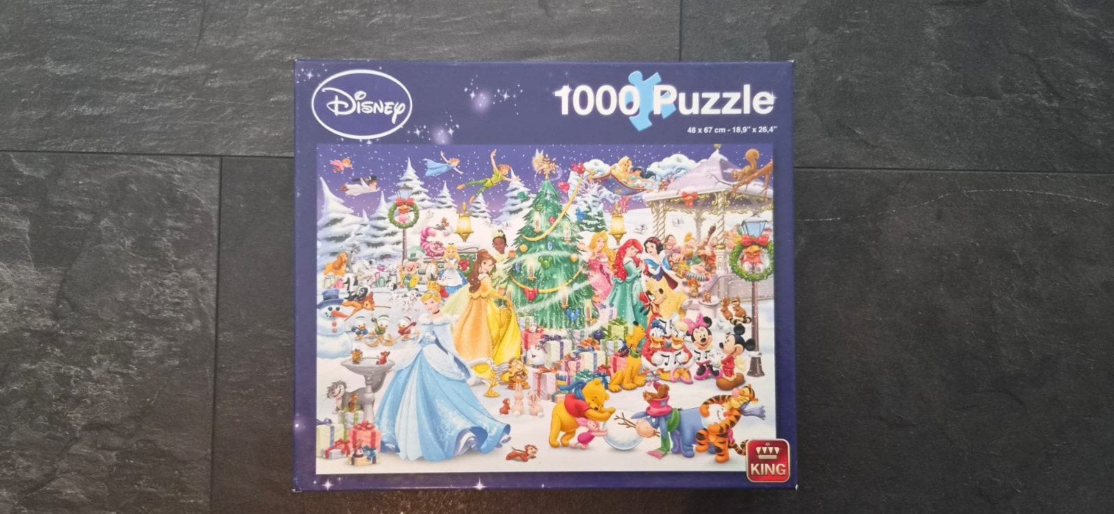 gezellige kerst disney puzzel, 1000 stukjes, Ophalen, 500 t/m 1500 stukjes, Zo goed als nieuw